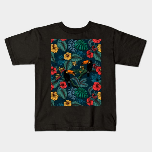 Tropical garden 2 Kids T-Shirt by katerinamk